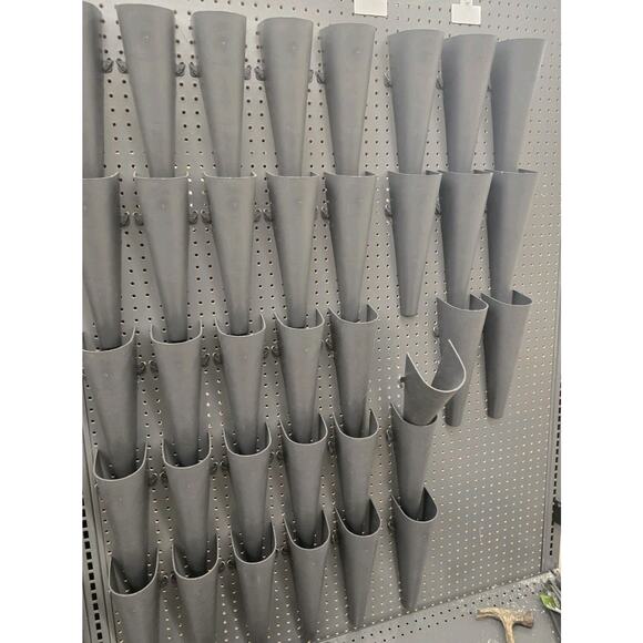 Floral Pegboard Vases Plastic Flower Sconce Lot Of 10 Gray Peg Board Vase - Picture 2 of 3